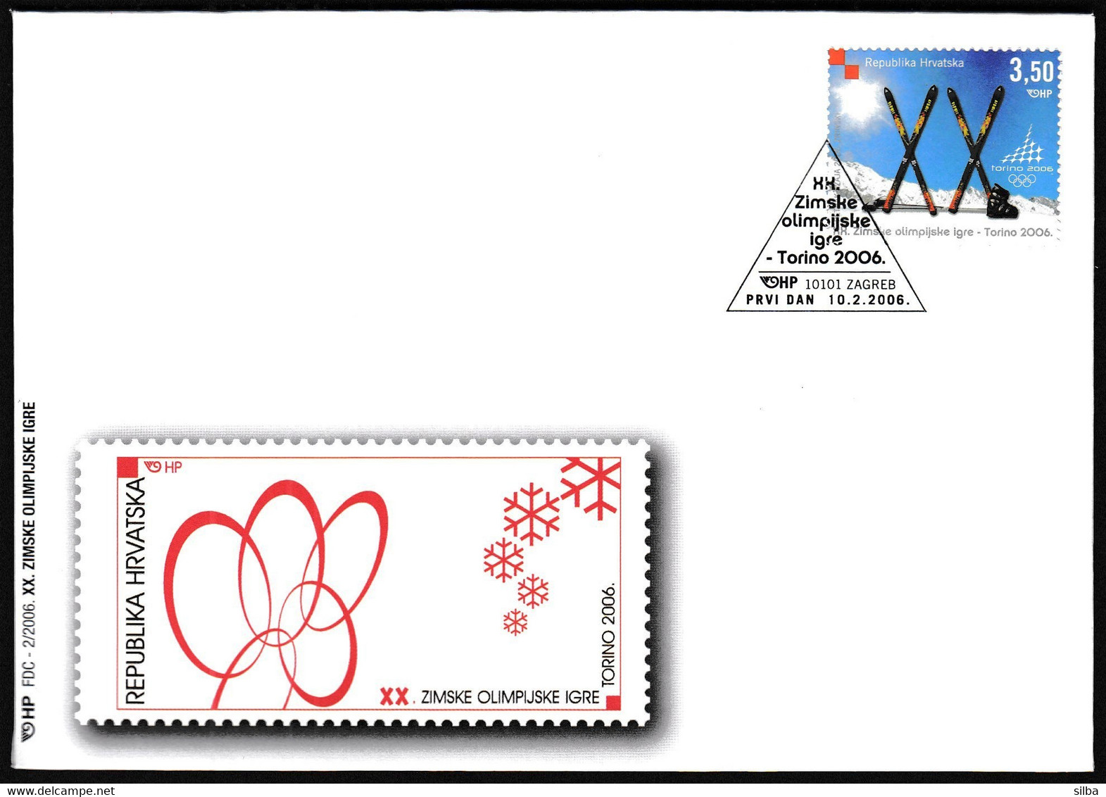 Croatia 2006 / Olympic Games Torino / Alpine Skiing / Sport / FDC - Winter 2006: Turin