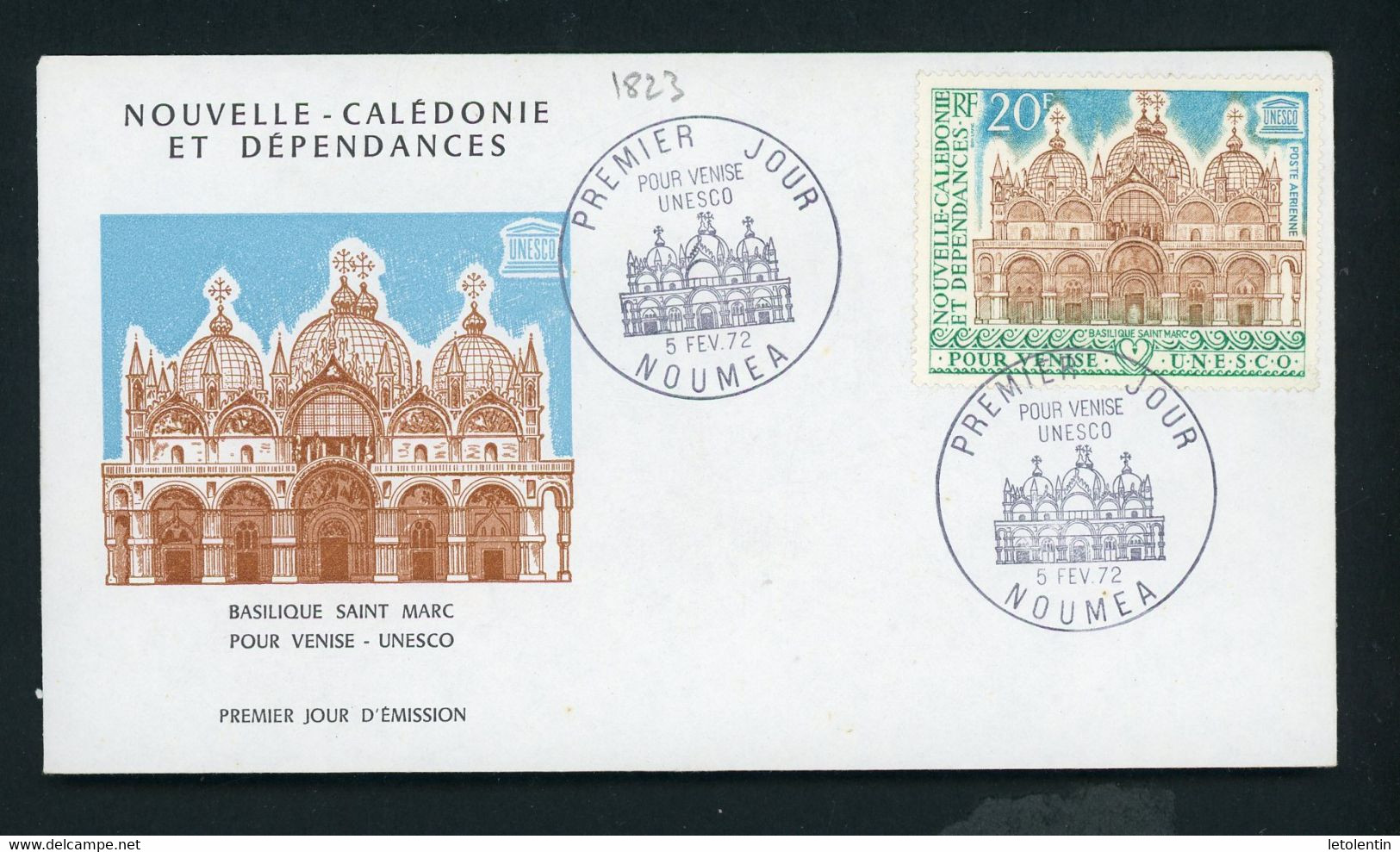 Nelle CALEDONIE - SAUVEGARDE DE VENISE - N°Yt 127 Obli. 1er JOUR DU 5/2/72 DE NOUMEA - Cartas & Documentos