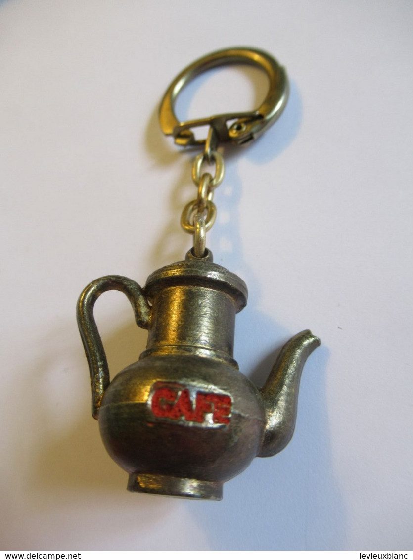 Porte-Clés Publicitaire Ancien/Café  STENFOR/ En Forme De Cafetière/ Bronze Massif /Vers 1960-1970    POC508 - Key-rings