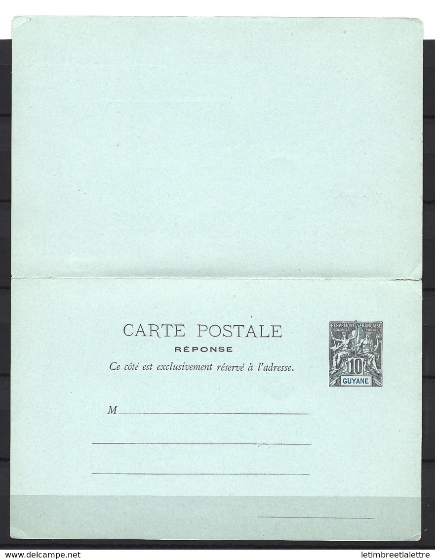 ⭐ Guyane - Entier Postal - Avec Réponse Payée ⭐ - Cartas & Documentos