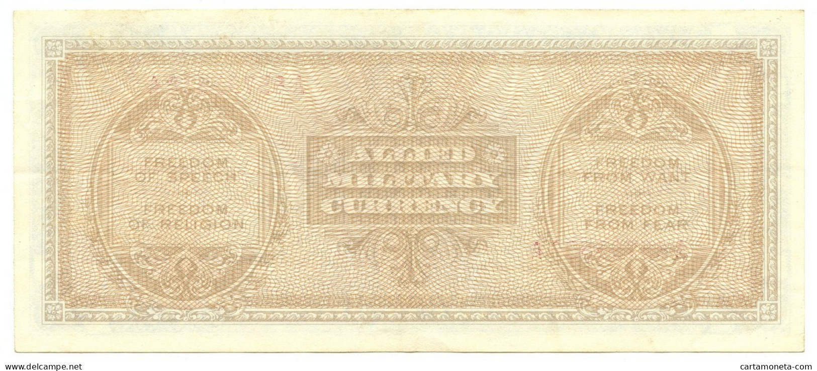 50 LIRE OCCUPAZIONE AMERICANA IN ITALIA BILINGUE FLC A-A 1943 A BB/SPL - Ocupación Aliados Segunda Guerra Mundial