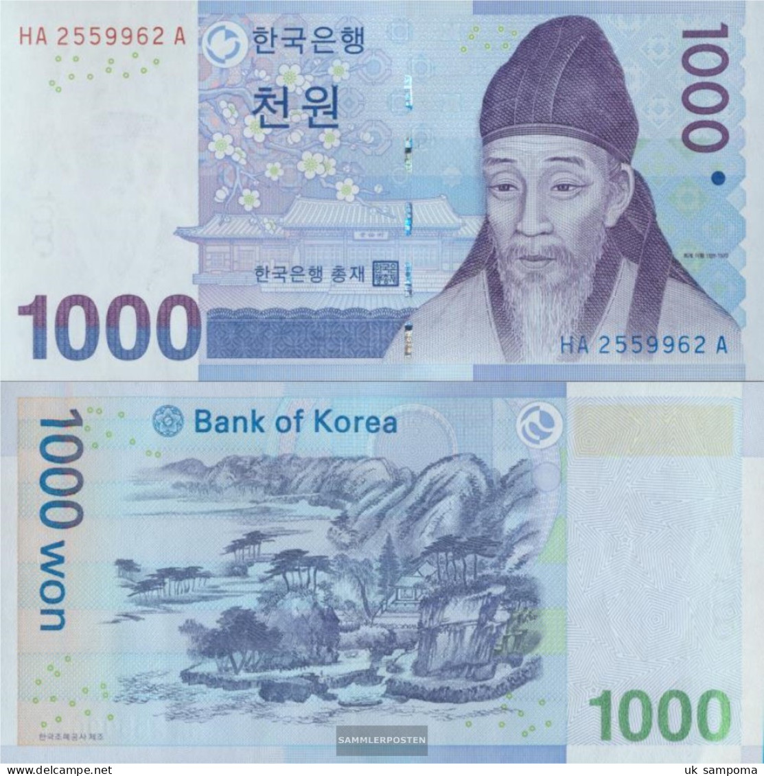 South-Korea Pick-number: 54a Uncirculated 2007 1.000 Won - Corée Du Sud