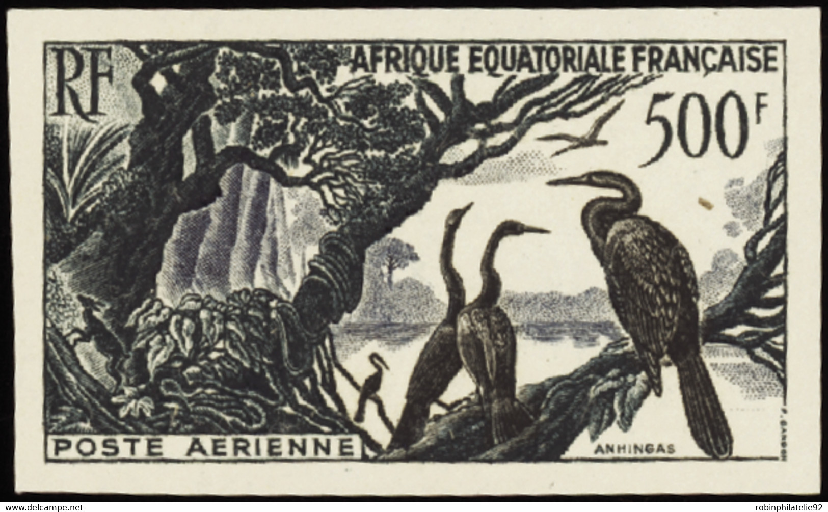 Afrique équatoriale Non Dentelés Poste Aérienne N°53 500f Faune Non Dentelé Qualité:** - Andere & Zonder Classificatie