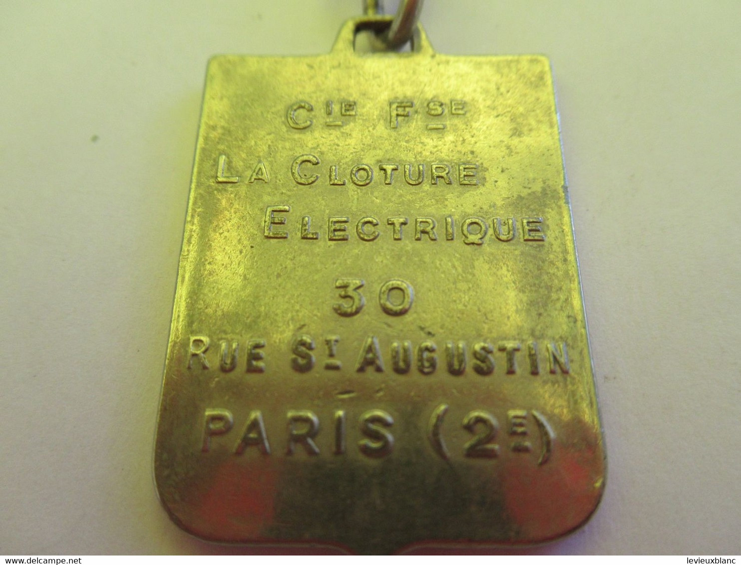 Porte-Clés Publicitaire Ancien/Cloture électrique/CLOTSEUL/Paris /Bronze Cloisonné/Vers 1960-1970    POC532 - Key-rings