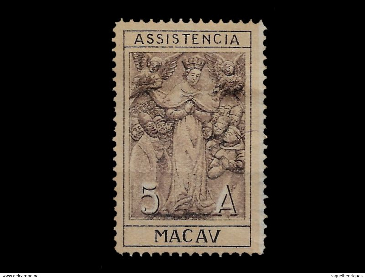 MACAU STAMP - 1930 Symbol Of Charity - Inscription "ASSISTENCIA" MH (BA5#322) - Timbres-taxe