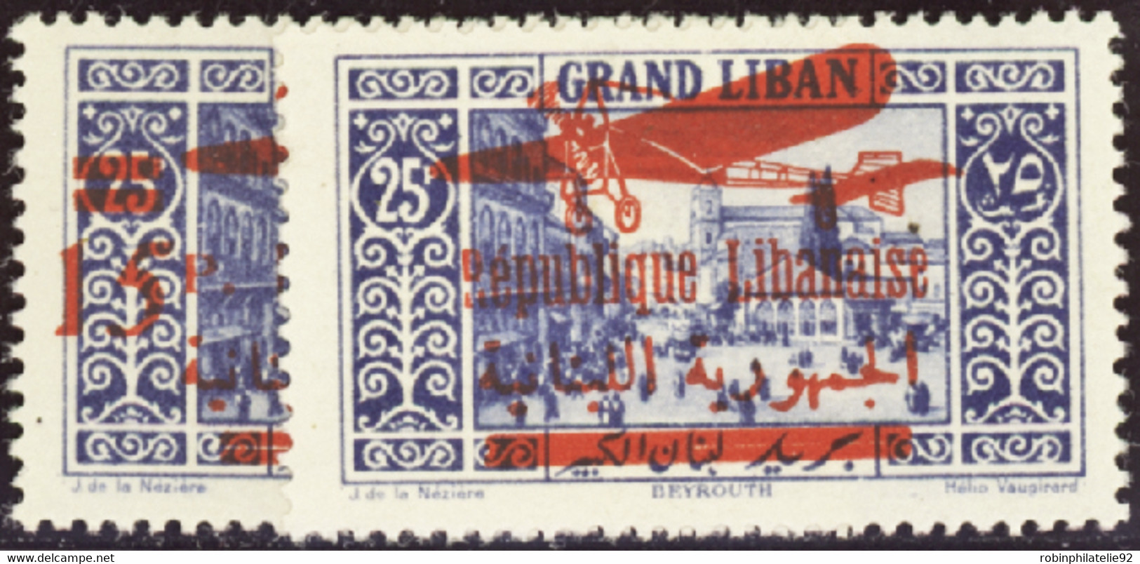 GRAND LIBAN  POSTE AERIENNE N°29 /37 (sauf 35A/36A) 9 Valeurs Qualité:* Cote:500 - Aéreo