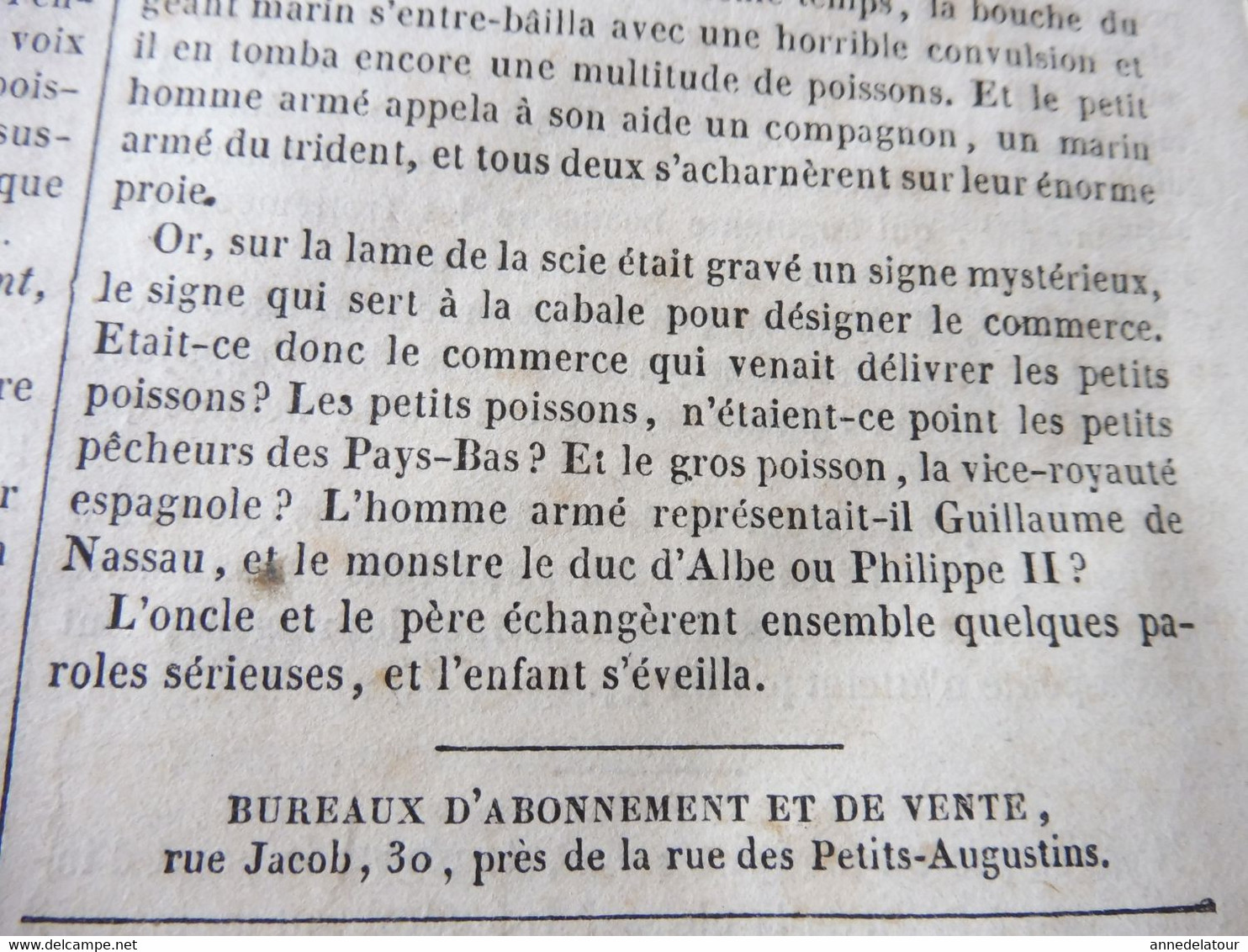 1839 MP Chevaliers de MALTE (les costumes) ; Les gros poissons mangent les petits poissons (gravure symbolique)