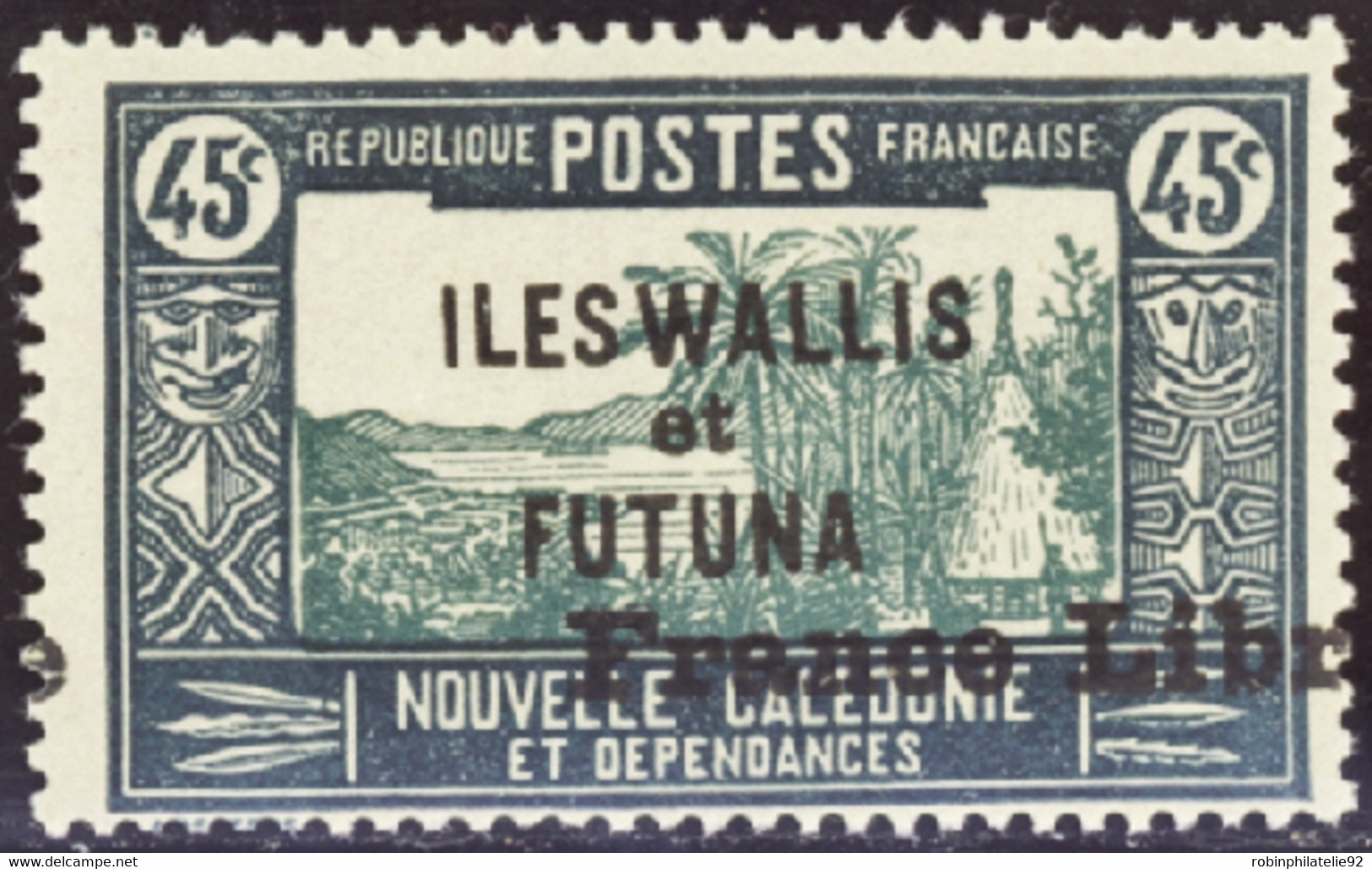 WALLIS & FUTUNA   N°105 A Surcharge Déplacée Horizontalement (gomme Coloniale)  Qualité:** Cote:350 - Unused Stamps