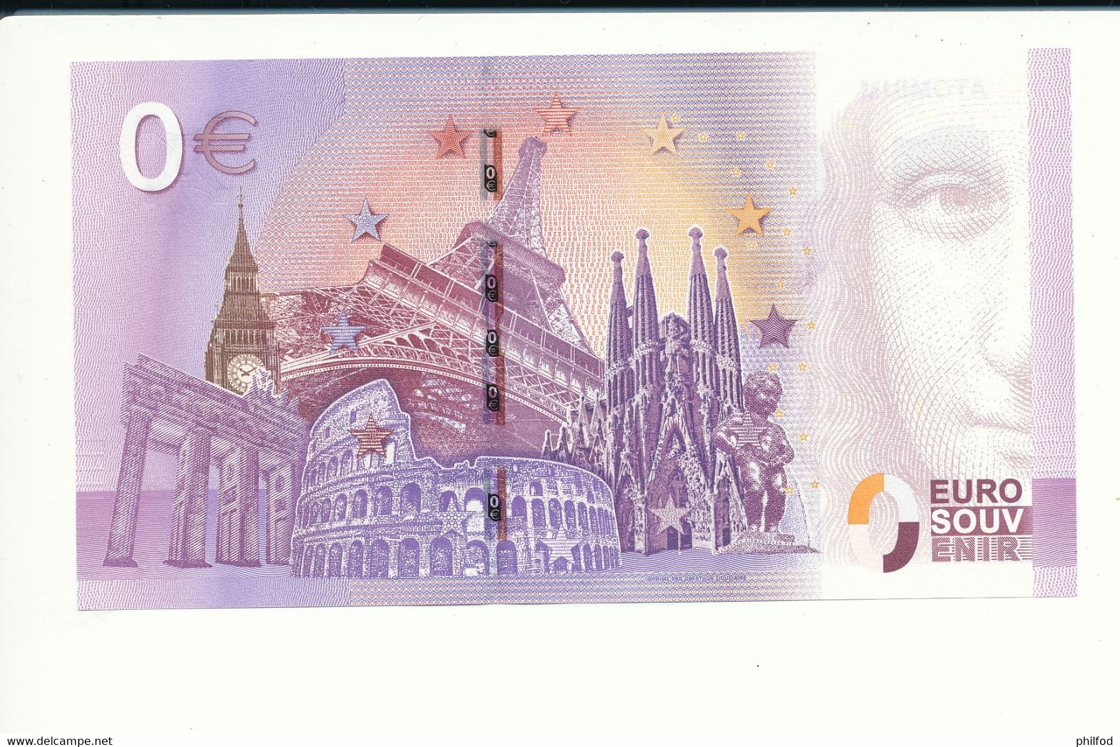 Billet Souvenir - 0 Euro - ZEKG- 2017-1A - ATOMIUM - N° 1668 - Billet épuisé - Kilowaar - Bankbiljetten