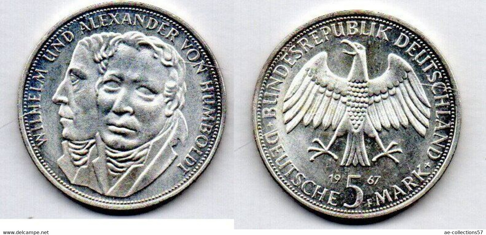 Allemagne - Deutschland - Germany 5 Mark  1967 F Humboldt SUP+ - 5 Mark