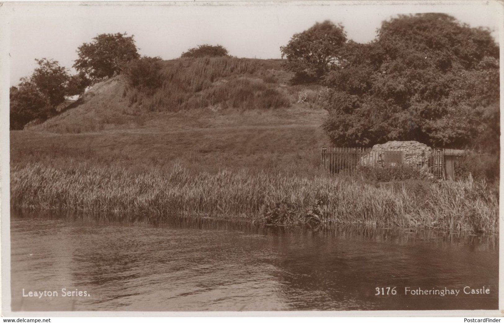 Fotheringhay Castle Northampton Old Real Photo Postcard - Northamptonshire