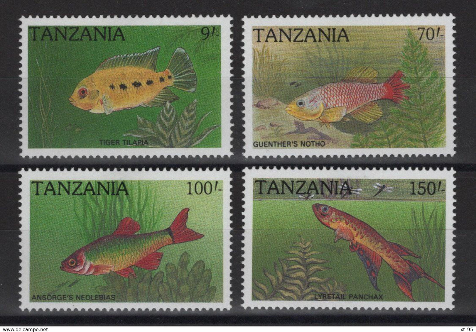 Tanzanie - N°488 à 491 - Faune - Poissons - Cote 8€ - * Neufs Avec Trace De Charniere - Tanzania (1964-...)