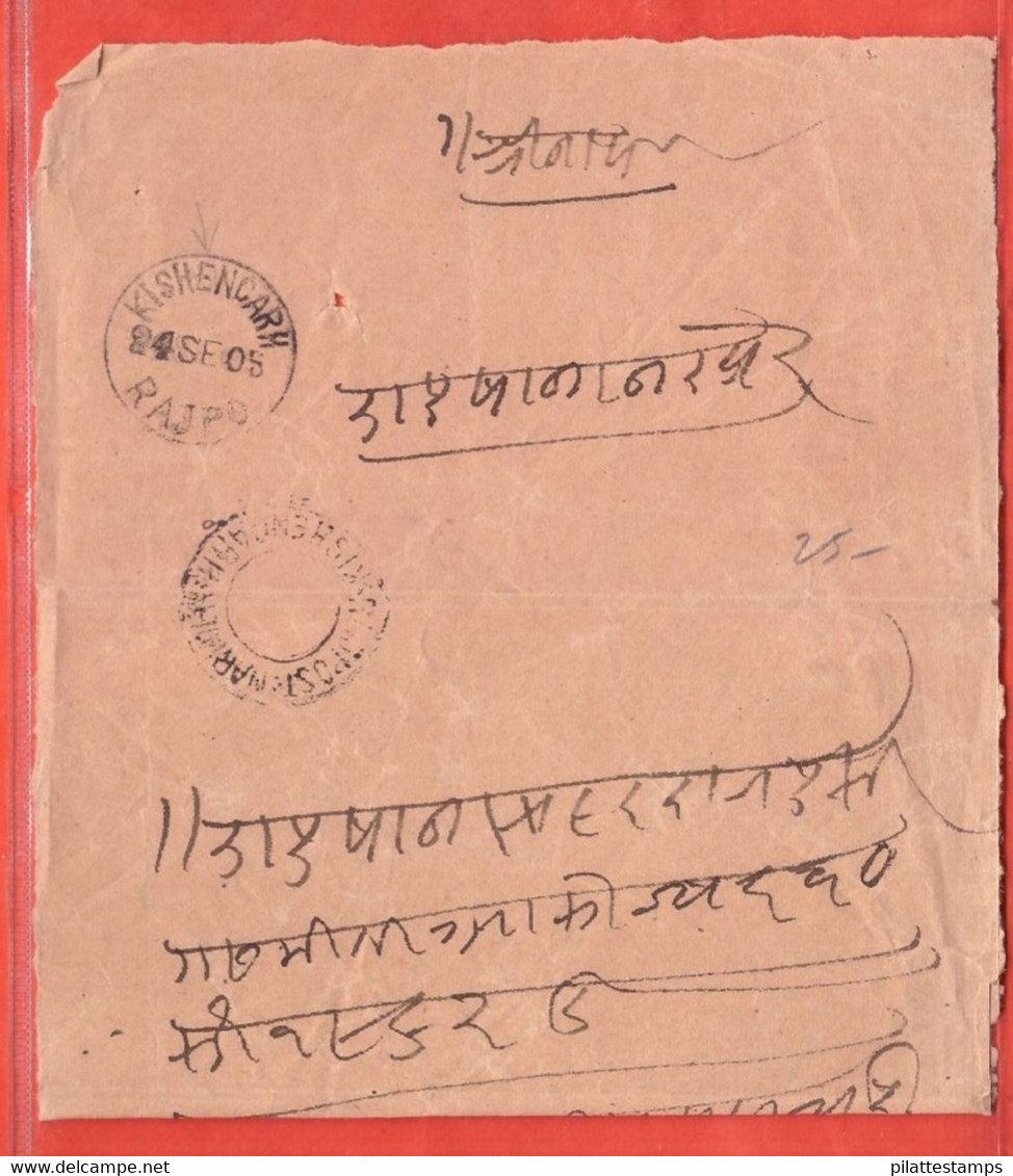 INDE LETTRE DE 1905 DE KISHENCARH - ...-1852 Préphilatélie