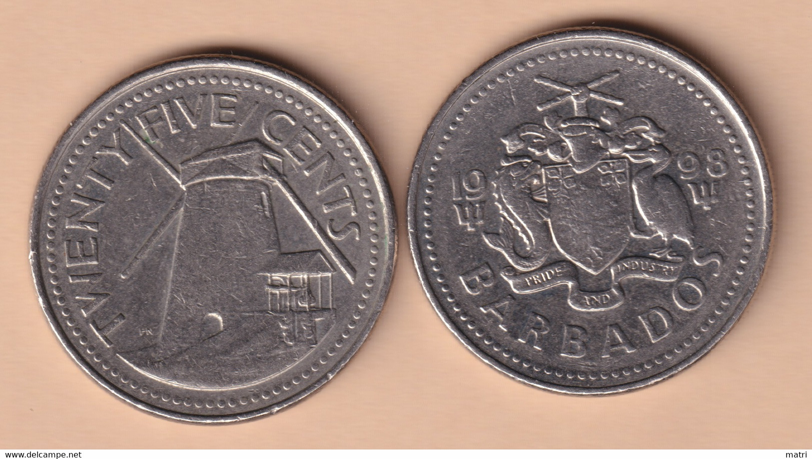 Barbados 25 Cents 1998 Km#13 - Barbades