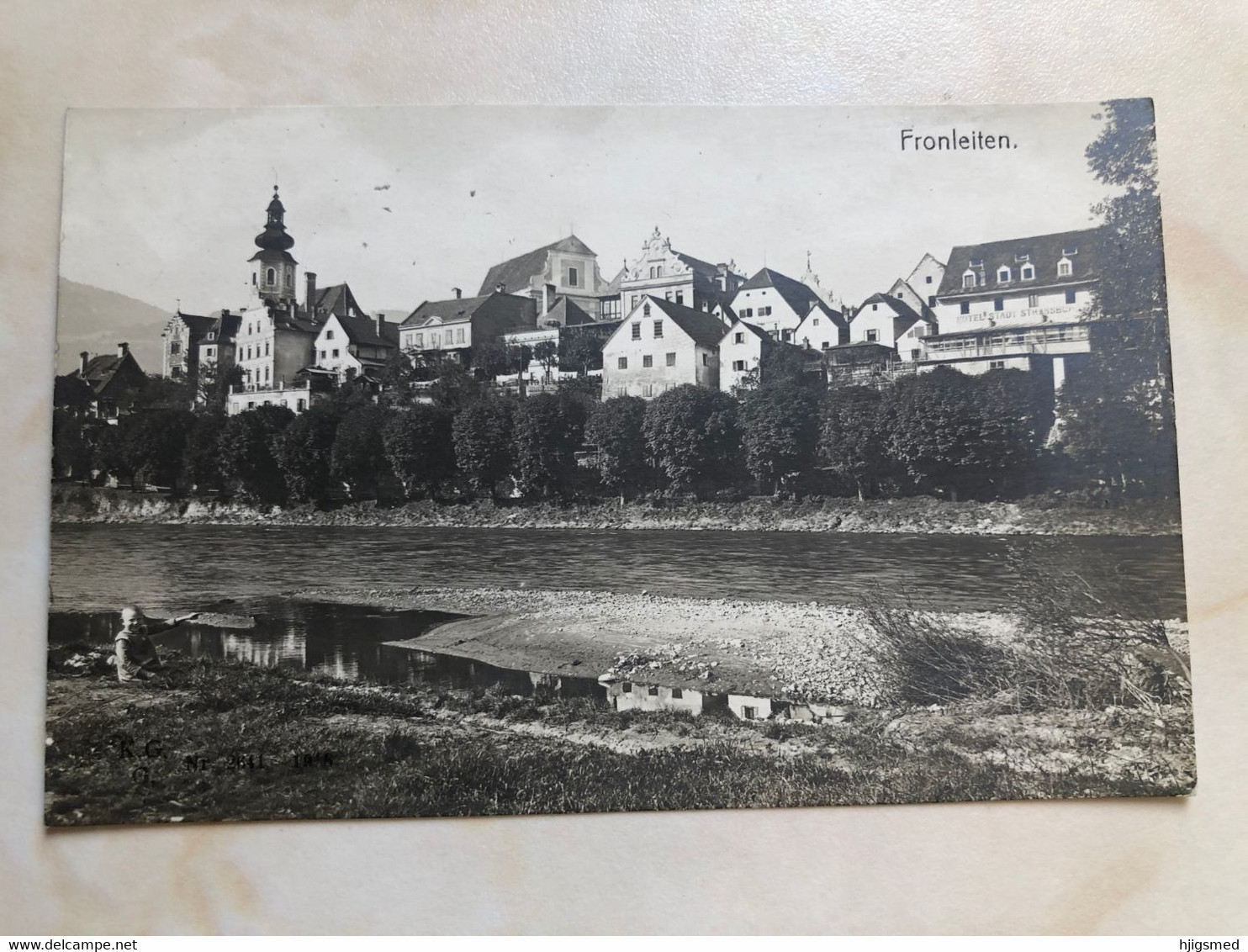 Austria Österreich Frohnleiten Tabor Hotel Young Boy Pointing At River RPPC Real Photo 14736 Post Card POSTCARD - Frohnleiten