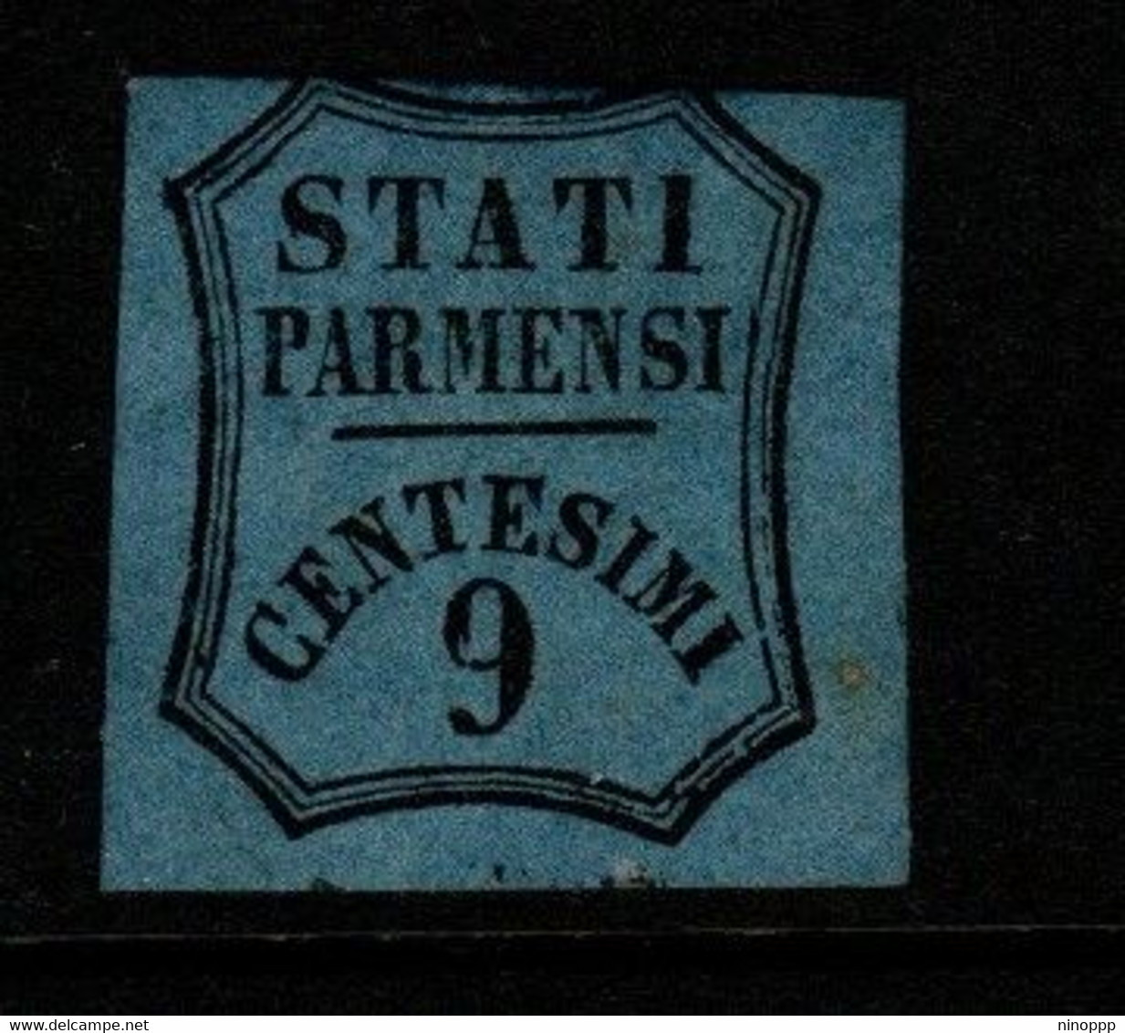 Italy Former States Parma  S 2A  1857  Newspaper Postage Due,9 Ultra, Mint No Gum,$ 8.00 - Parma