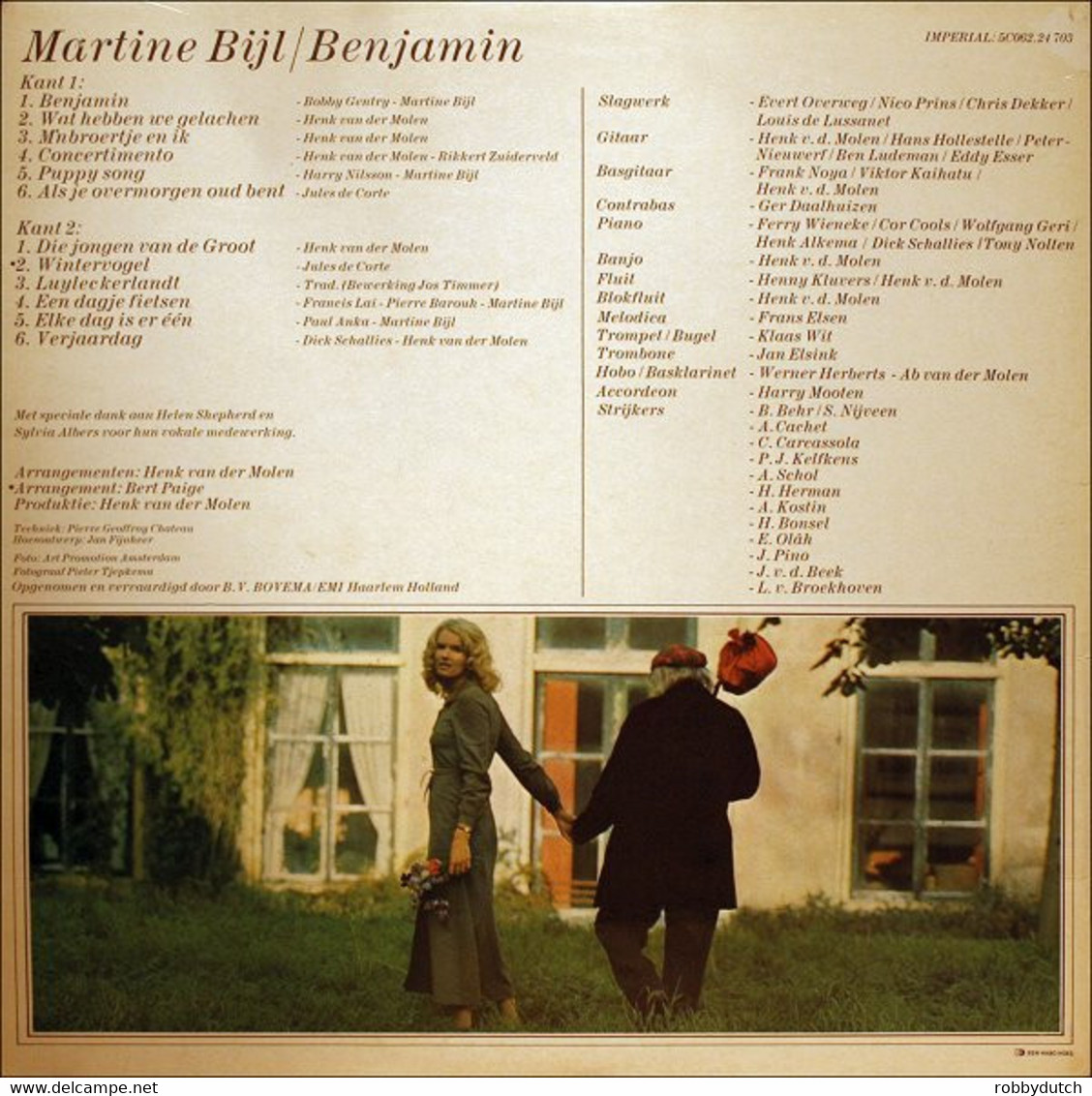 * LP *  MARTINE BIJL - BENJAMIN (Holland 1972. Gatefold On Imperial) - Autres - Musique Néerlandaise