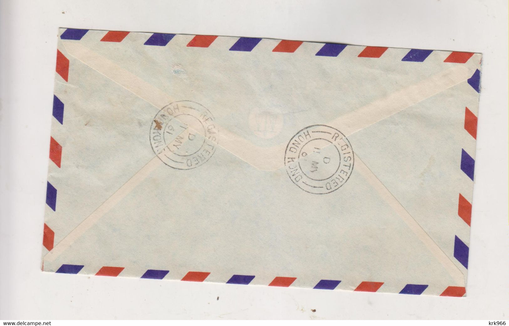 HONG KONG 1961 Registered  Airmail Cover To Germany Meter Stamp - Covers & Documents