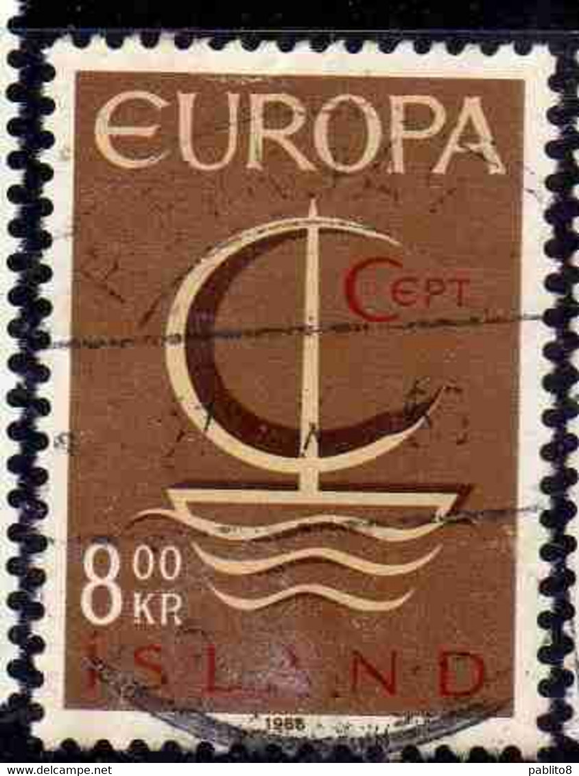 ISLANDA ICELAND ISLANDE ISLAND 1966 EUROPA CEPT UNITED 8k USED USATO OBLITERE' - Gebraucht