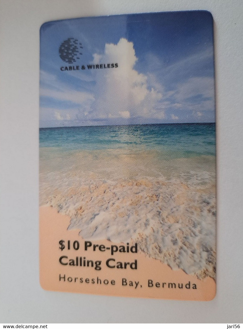 BERMUDA  $10,-  C&W  BERMUDA     HORSESHOE BAY    PREPAID CARD  Fine USED  **10957** - Bermudes