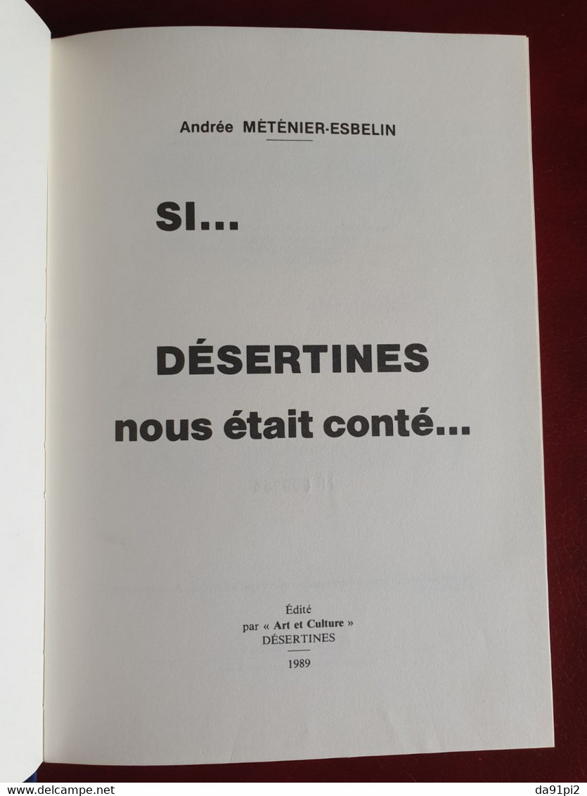 Si Désertines Nous était Conté, Exemplaire Numéroté - Bourbonnais