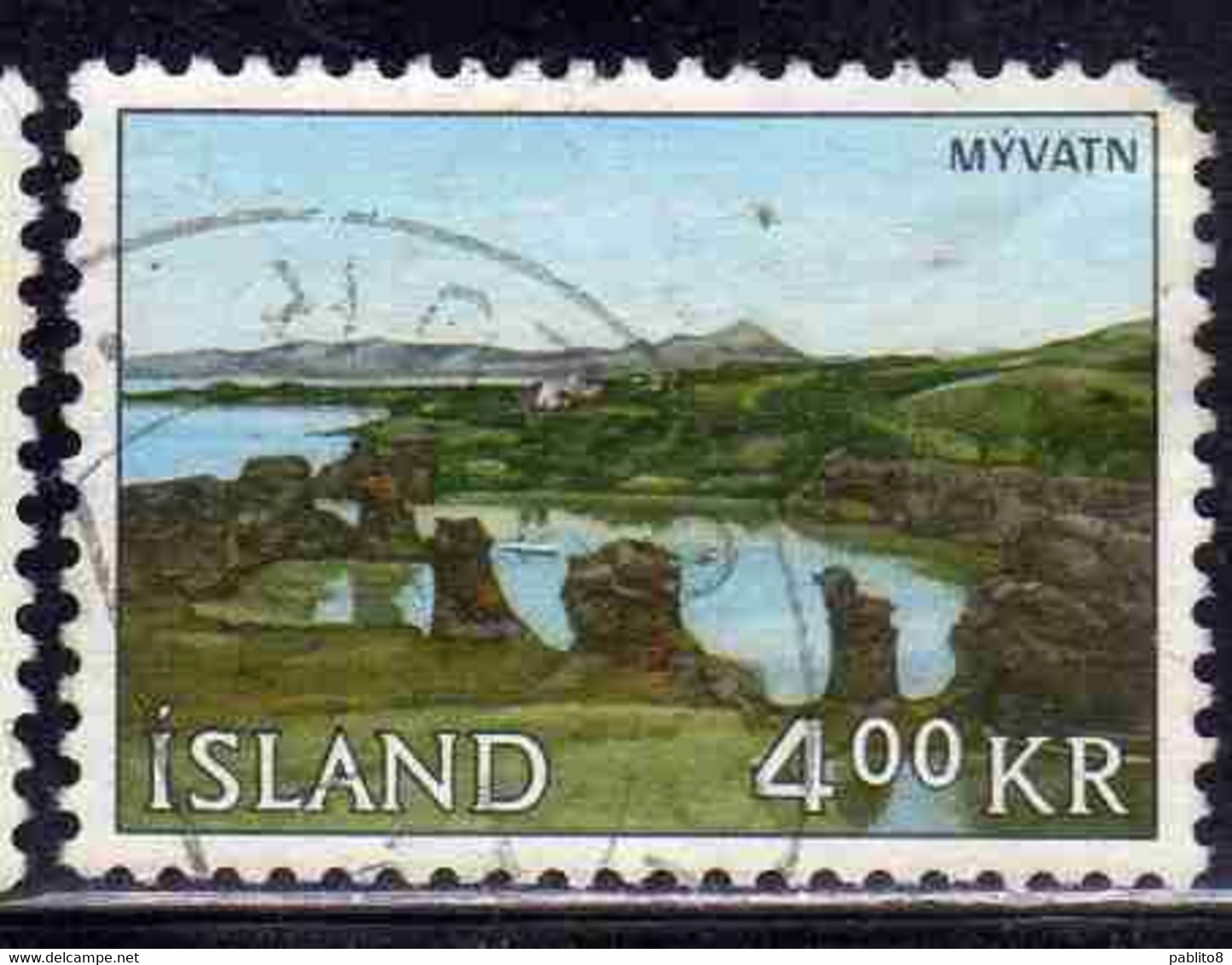 ISLANDA ICELAND ISLANDE ISLAND 1966 VIEWS LANDESCAPES NORTH ISLAND 4k USED USATO OBLITERE' - Gebraucht