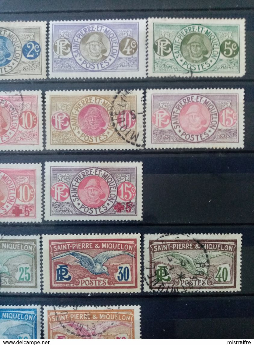 ST PIERRE Et MIQUELON. 1909 à 1927. N° 78 à 124. 13 Neufs++/+ Et 6 Oblitérés . Côte YT 2021 : 40,25 € - Unused Stamps