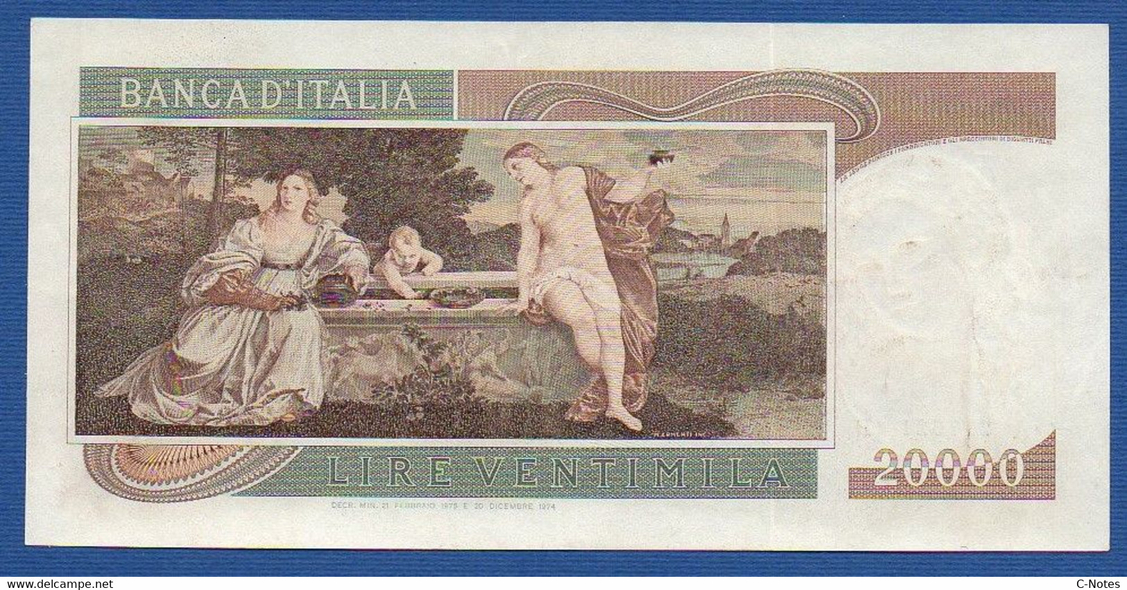 ITALY - P.104 – 20.000 20000 LIRE 21/02/1975  XF, Serie OA 217621 F - 20000 Lire