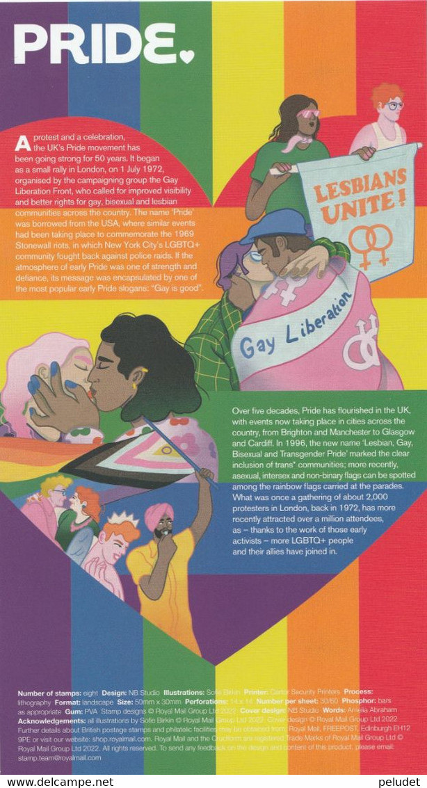 United Kingdom 2022 Pride FDC "love" - 2021-... Ediciones Decimales