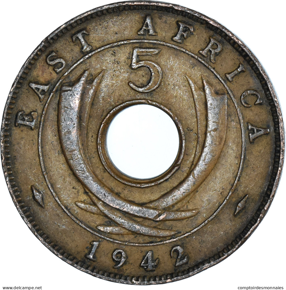 Monnaie, Afrique Orientale, 5 Cents, 1942 - Britische Kolonie