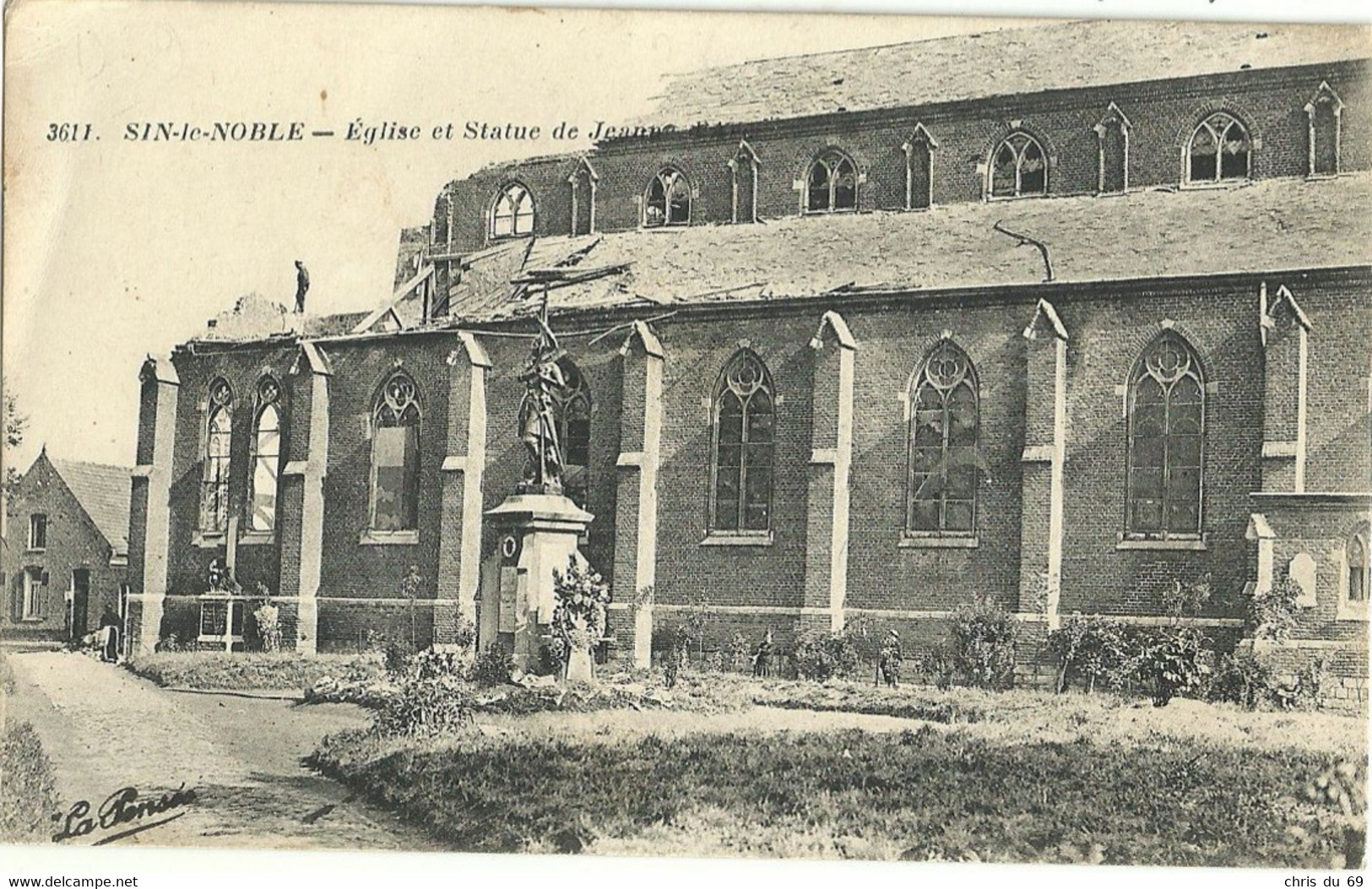 Sin Le Noble Eglise Et Statue De Jeanne D Arc - Sin Le Noble