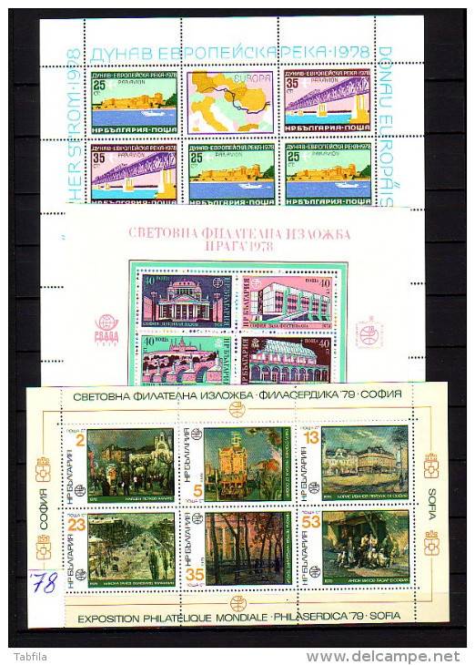 BULGARIA - 1978 - Comp. - Yv.2359/2431 + BF 72/79 + 74A + 75A + PA 129/130 - Komplette Jahrgänge