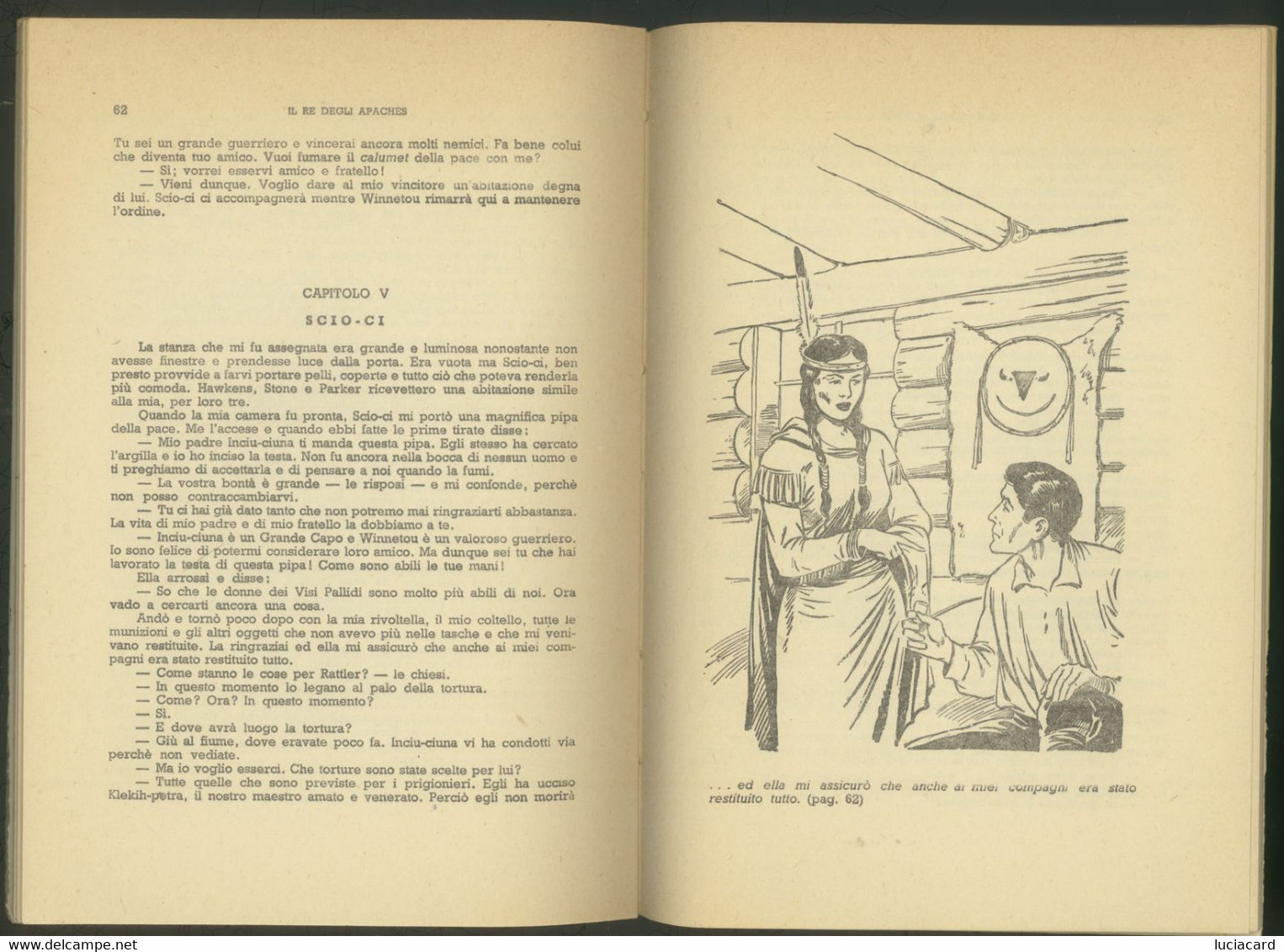 IL RE DEGLI APACHES -MAYNE REID -CARROCCIO 1953 - Enfants Et Adolescents