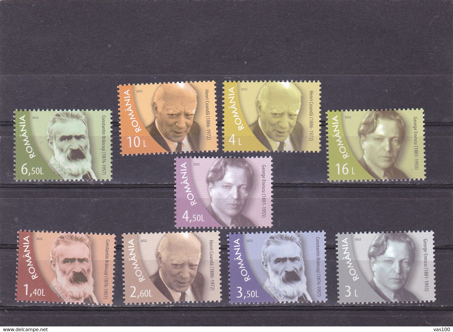 Romania 2022 MiNr. 7956/64 Famous People. Sculptor Brancusi. Composer Enescu. Aerodynamics Pioneer Coanda MNH ** - Neufs