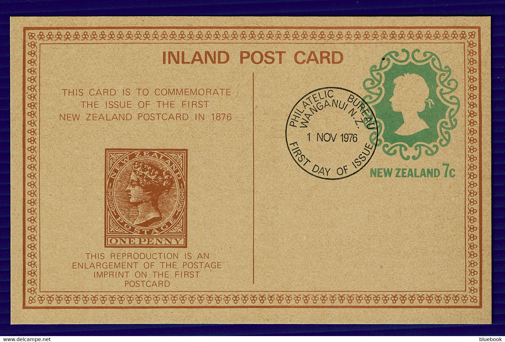 Ref 1566 - 1976 New Zealand - Special 7c Postal Card - Briefe U. Dokumente