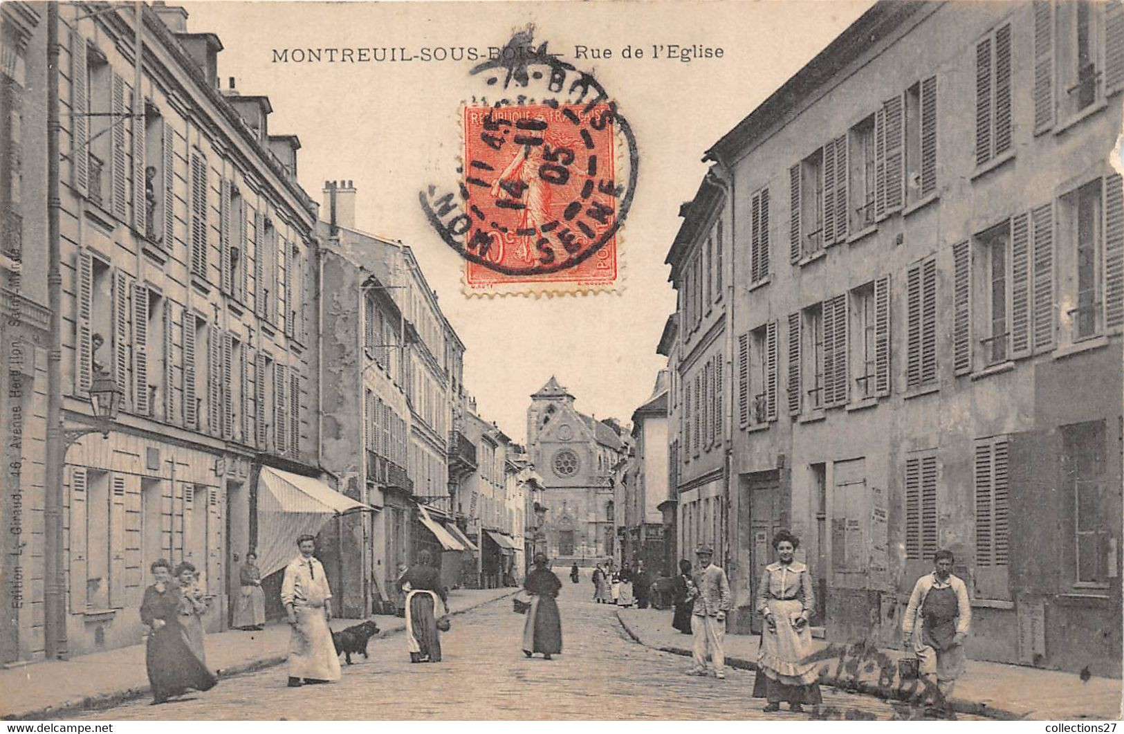 93-MONTREUIL-SOUS-BOIS- RUE DE L'EGLISE - Montreuil