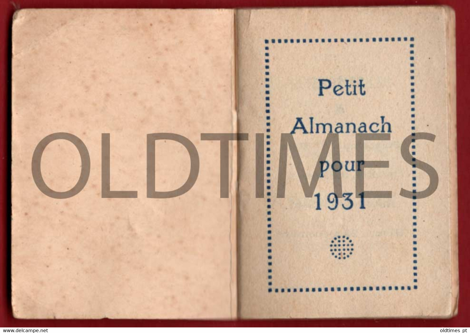 FRANCE -  PETITE ALMANACH - MINIATURE CALENDAR 1931 - Small : 1901-20