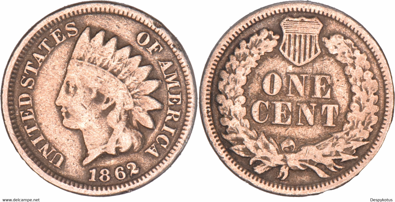 Etats-Unis - 1862 - One Cent - Indian Penny - 07-162 - 1859-1909: Indian Head