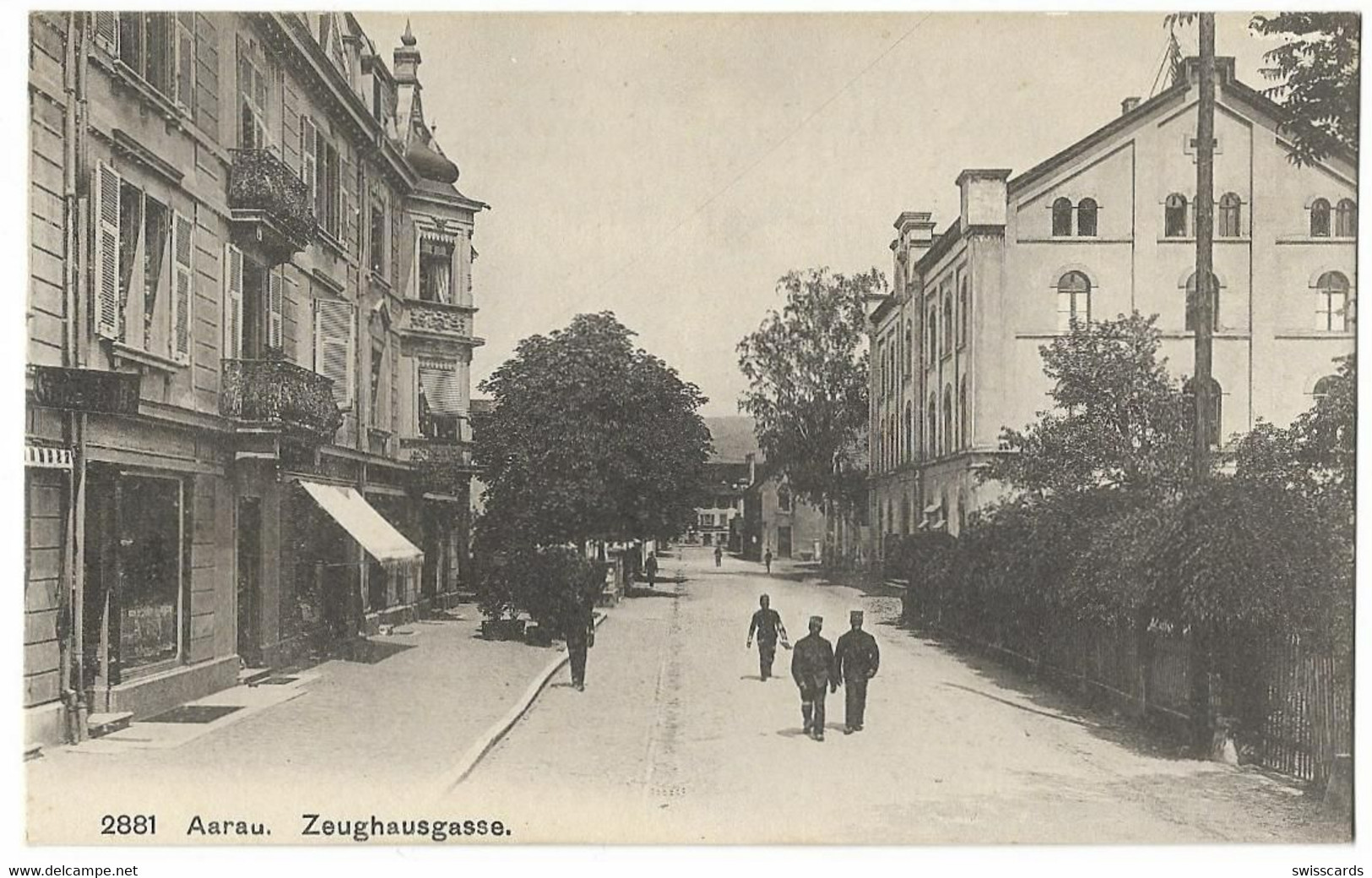 AARAU: Zeughausgasse, Animiert Mit Geschäften ~1910 - Aarau