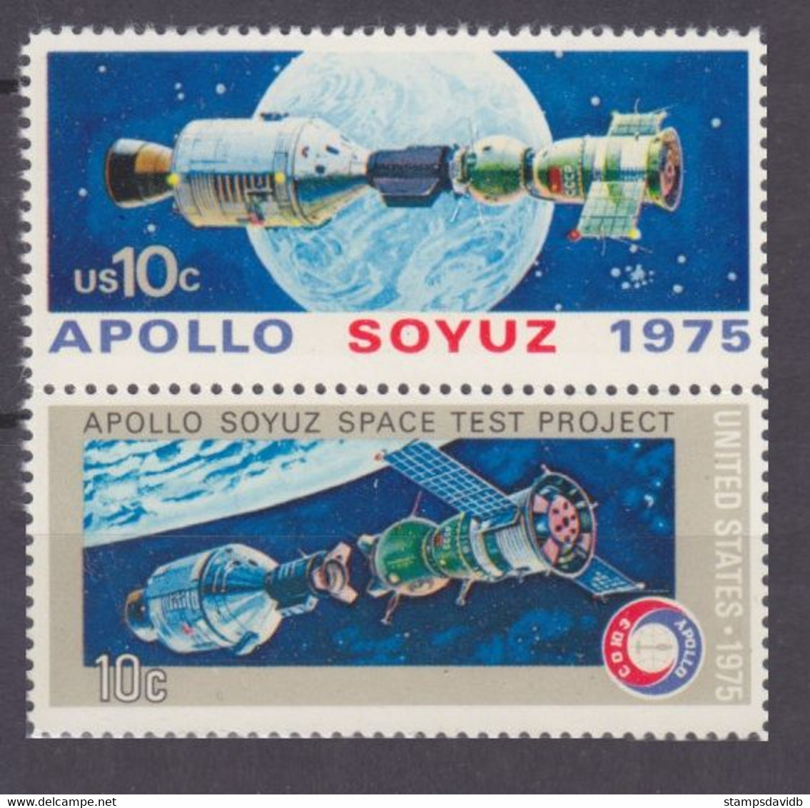 1975 United States USA 1179-1180Paar Apollo-Soyuz Test Project - United States