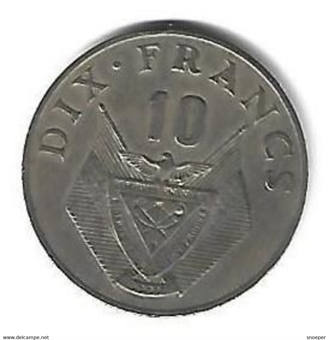 Rwanda 10 Francs 1974  Km14.1   Vf+ - Rwanda