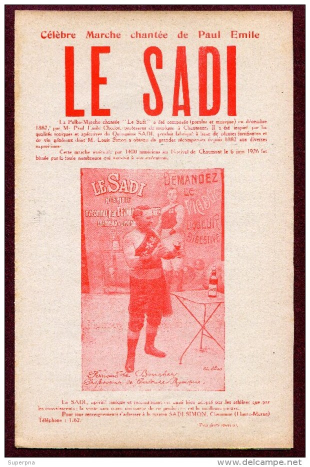 FERNAND LE BOUCHER  (CULTURE PHYSIQUE)  :" LE SADI "  Par PAUL EMILE  ( Chaumont )  1926 - Gymnastiek