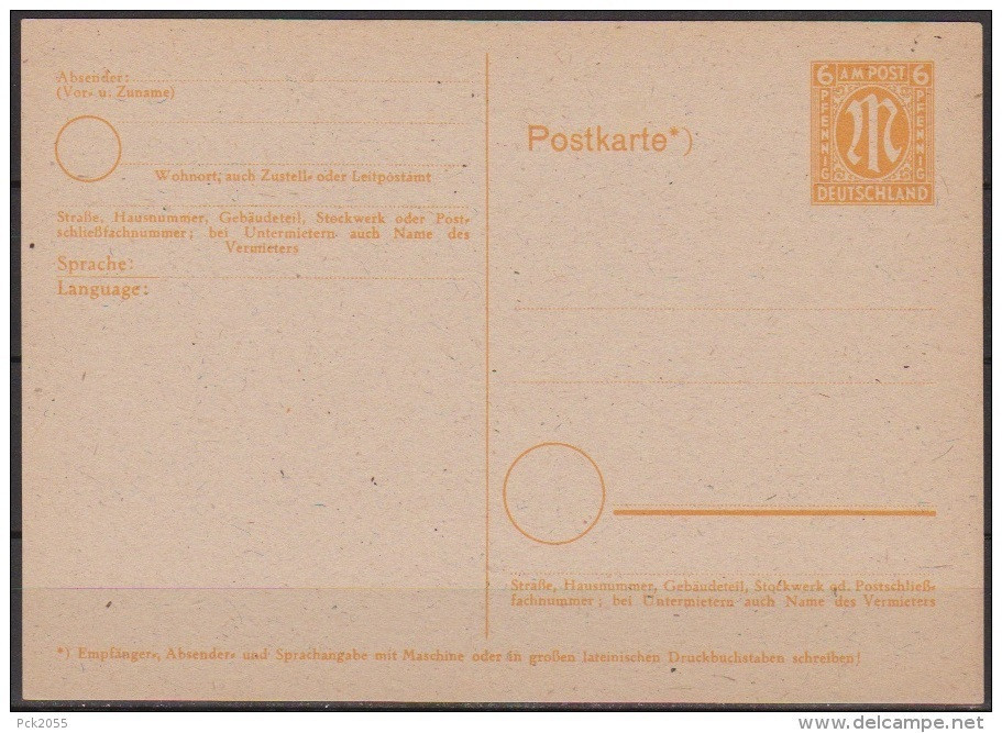 Alliierte Besetzung - Britische Zone 1945 MiNr P 905 * Ungebraucht  ( D 1438 )günstige Versandkosten - Enteros Postales