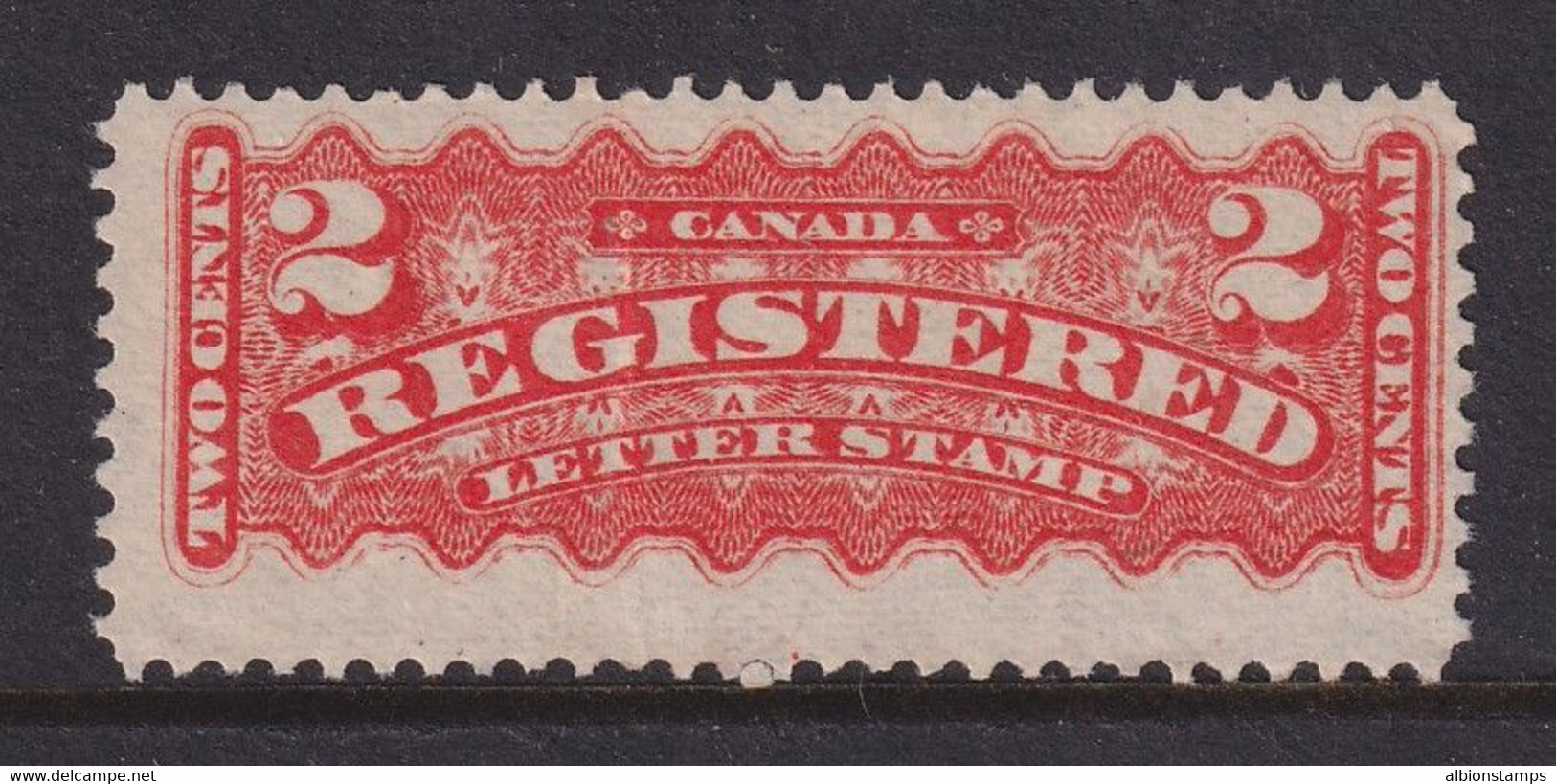 Canada, Scott F1, MNG (no Gum), Crease - Registration & Officially Sealed