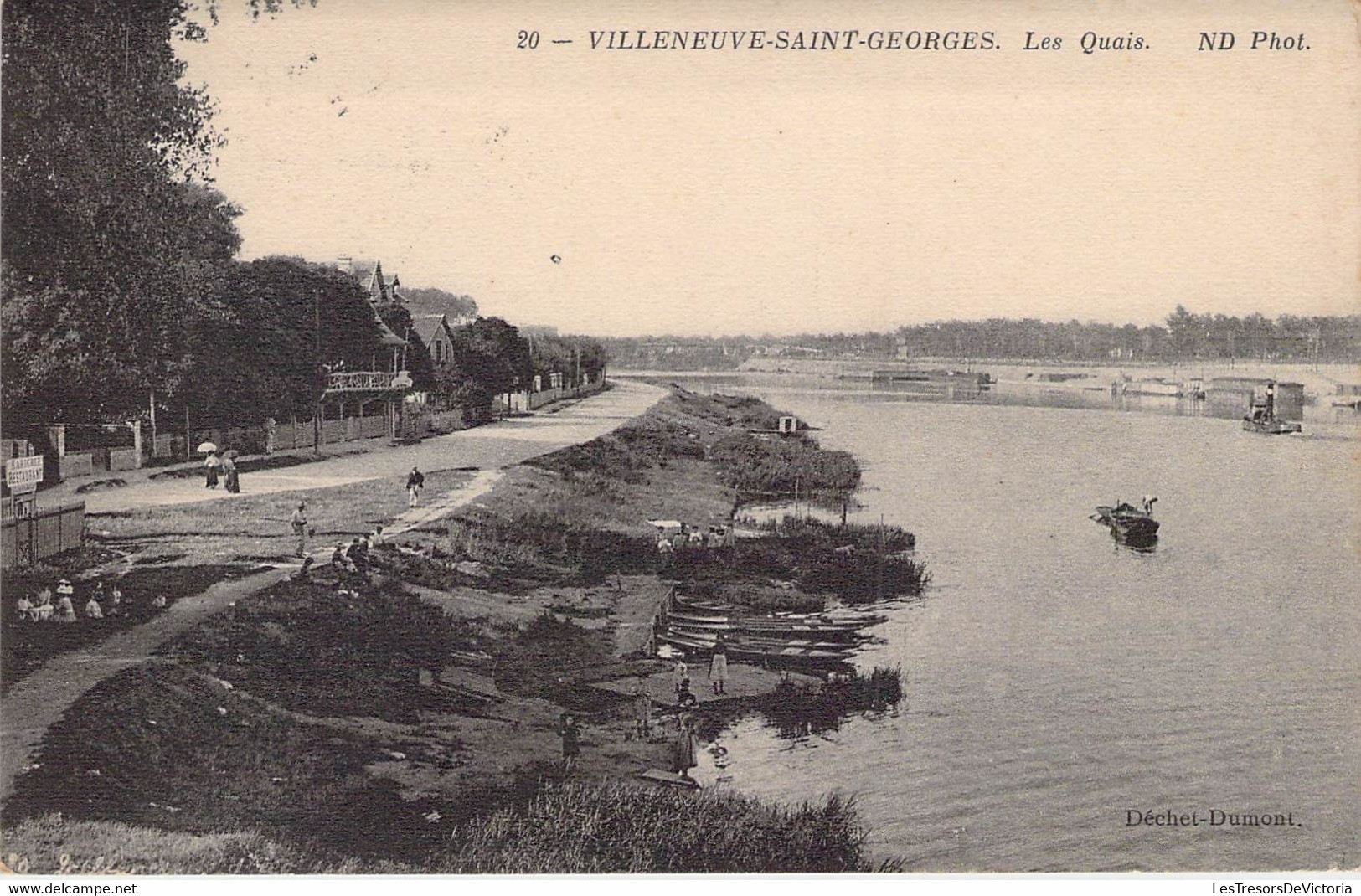 CPA - 94 - VILLENEUVE Saint GEORGES - Les Quais - Déchet Dumont - Animée - ND - Villeneuve Saint Georges