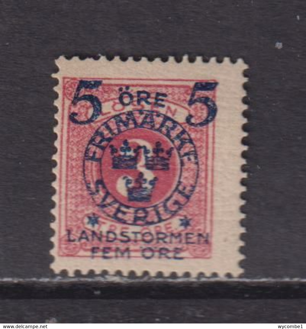 SWEDEN - 1916 Clothing Fund Postage Due Surcharge 5o+5o On 3o Hinged Mint - Unused Stamps