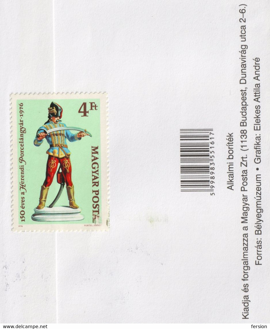 JOINT ISSUE Hungary Austria Stamp On Stamp FDC Porcelain Hussar REGISTERED ATM Label Vignette Letter Cover PÉCEL 2017 - Lettres & Documents