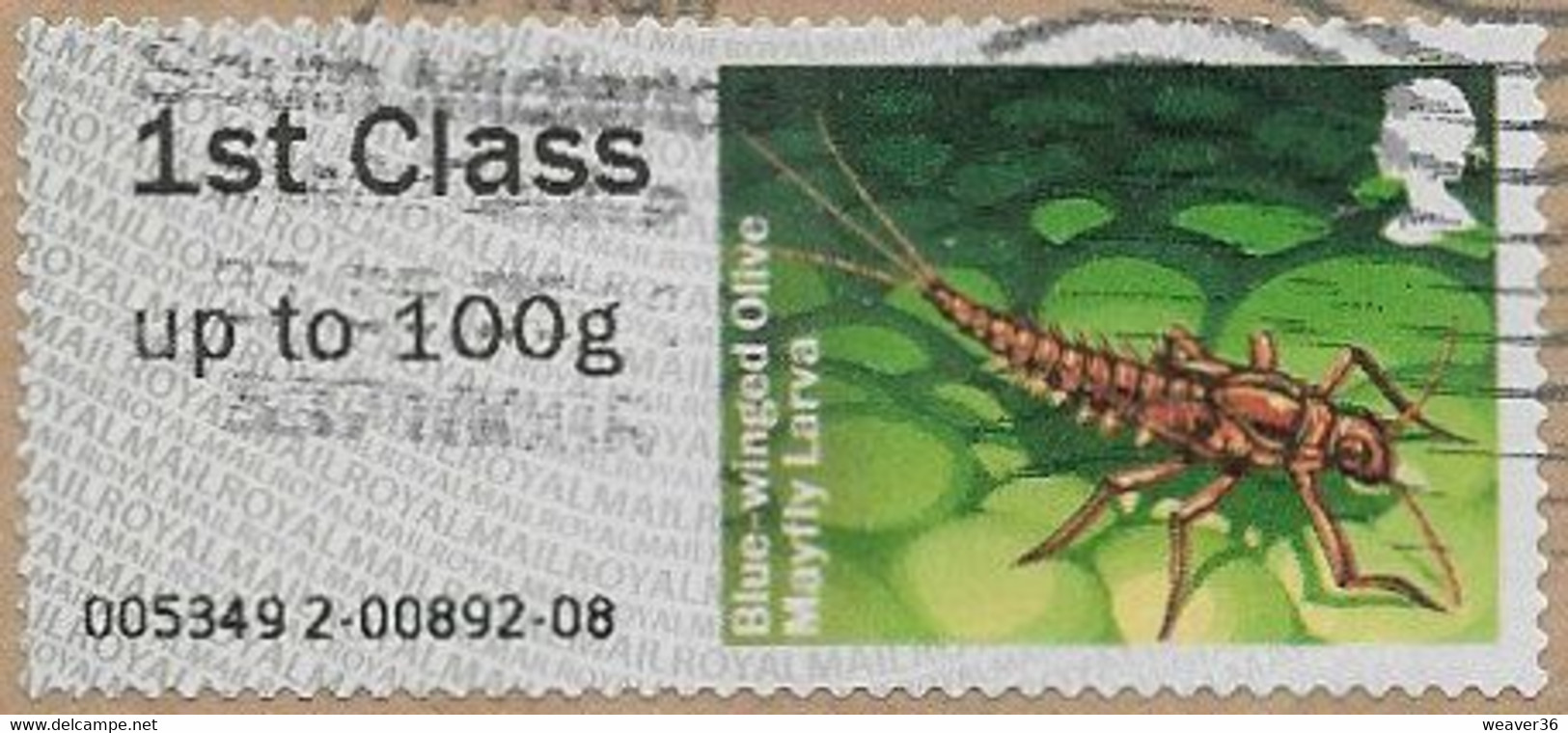 GB 2013 Freshwater Life (3rd Series) 1st Type 5 Issuing Office 005349 Used [21/25674/ND] - Post & Go Stamps