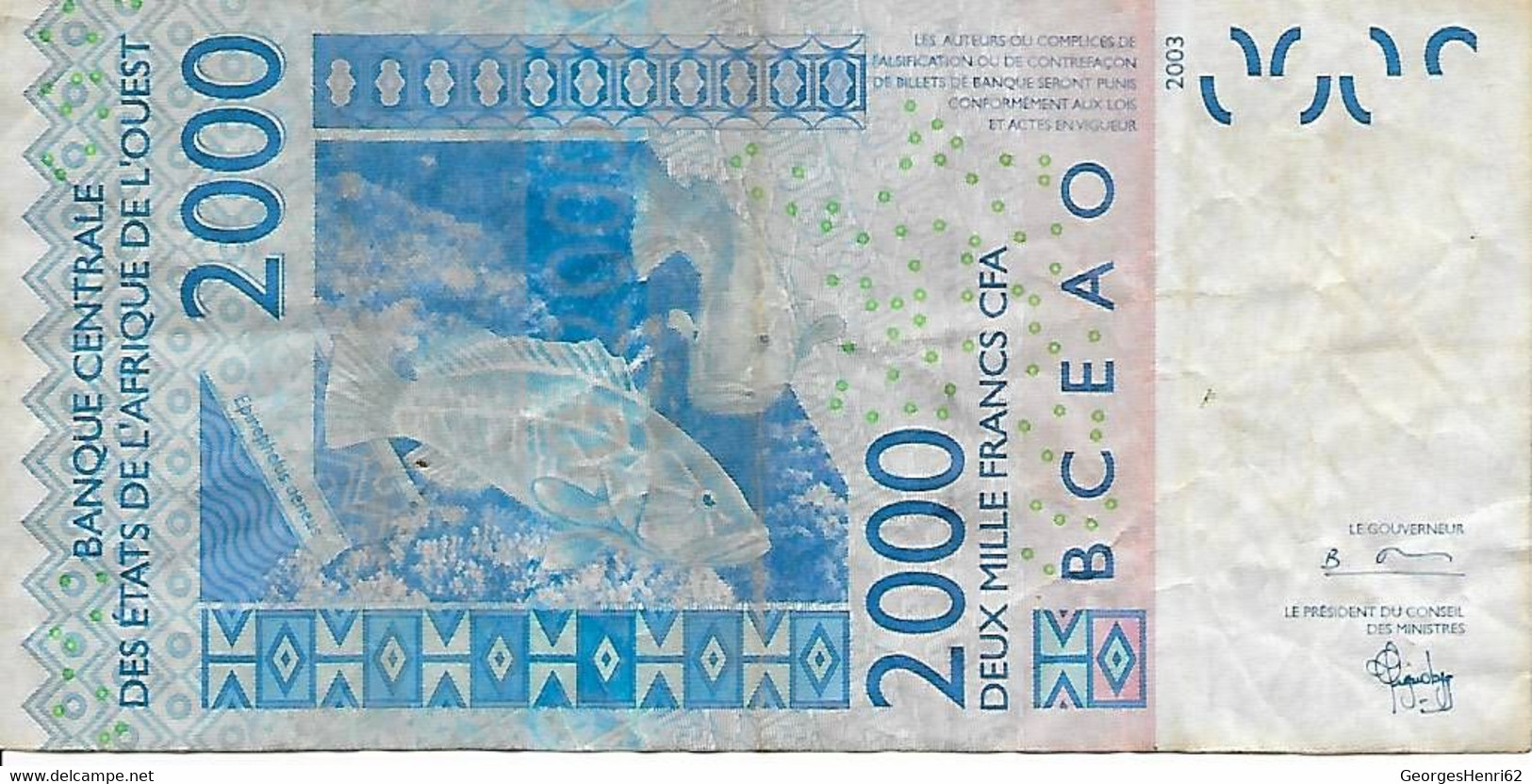 AFRIQUE - BURKINA FASO - 2.000 Francs - 2003 - Burkina Faso