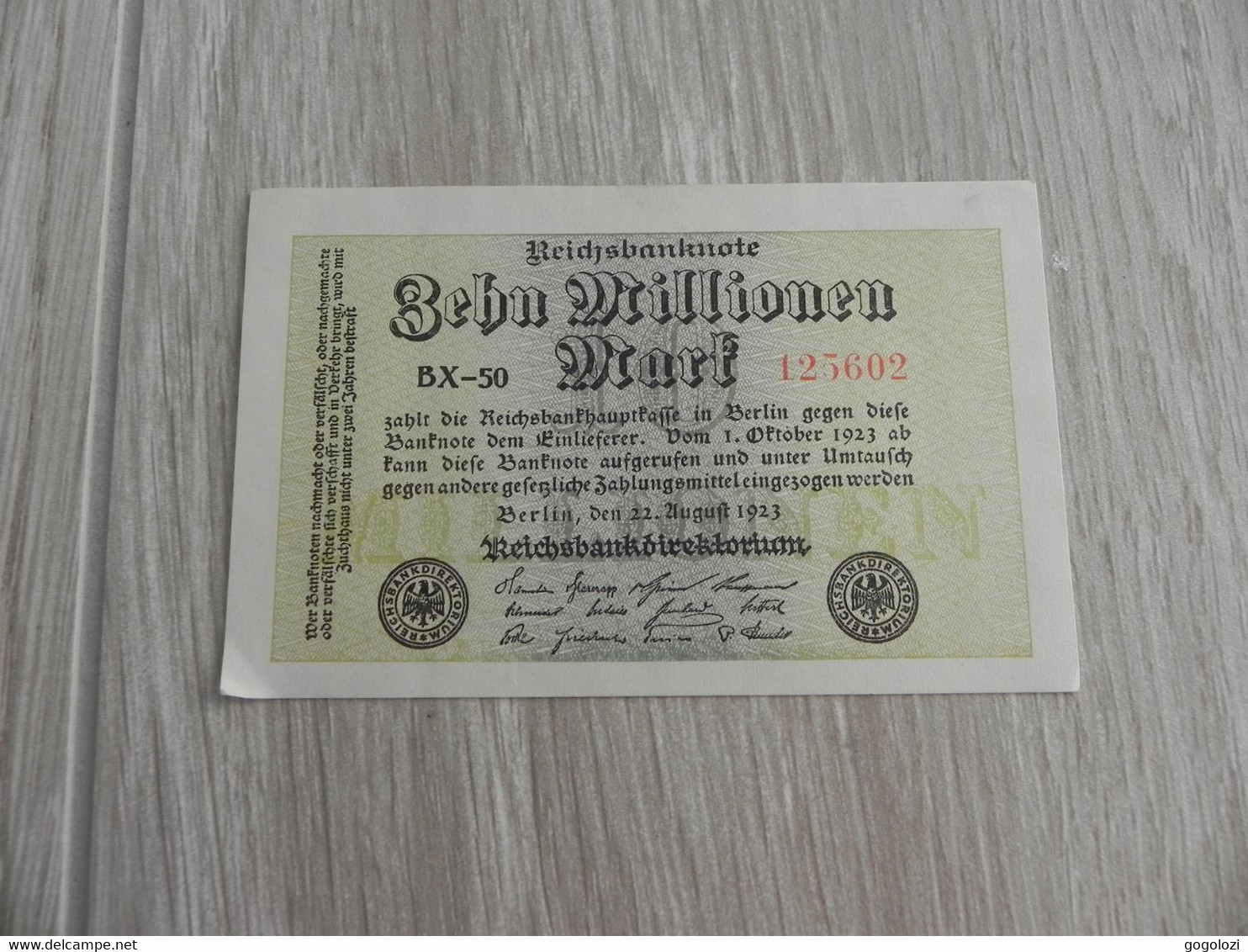 Deutschland Germany Deutsche Reichsbahn 10 Millionen Mark 1923 - 10 Millionen Mark